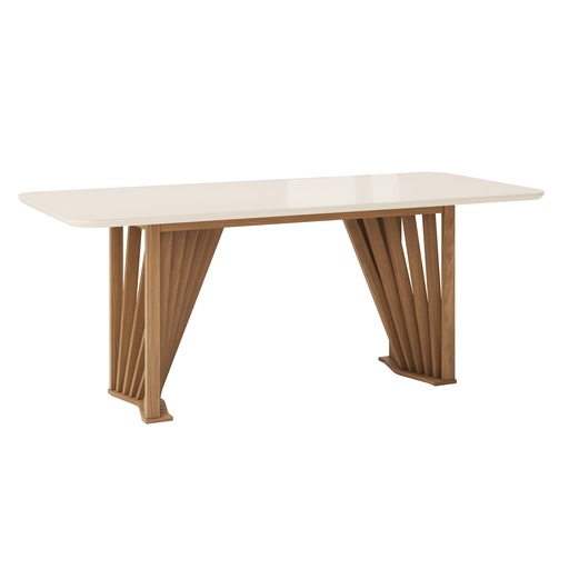 [14523024] MESA HENN ADRIANA SC46-127 2.00 C/VIDRIO NATURAL/OFF WHITE