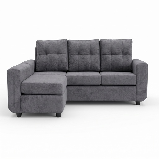 [14798058] SOFA ESQUINERO AMSTERDAM 3 CUERPOS 195CM BOUCLE FINO GRAFITO 