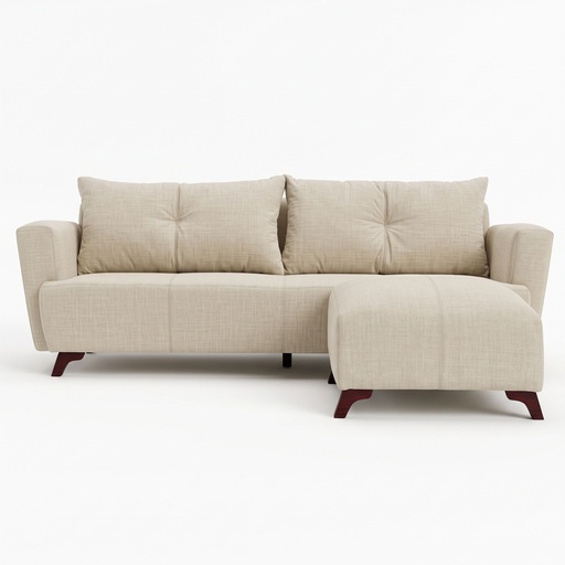 [14798061] SOFA ESQUINERO CIRO 2.20 MTS LINO MARFIL