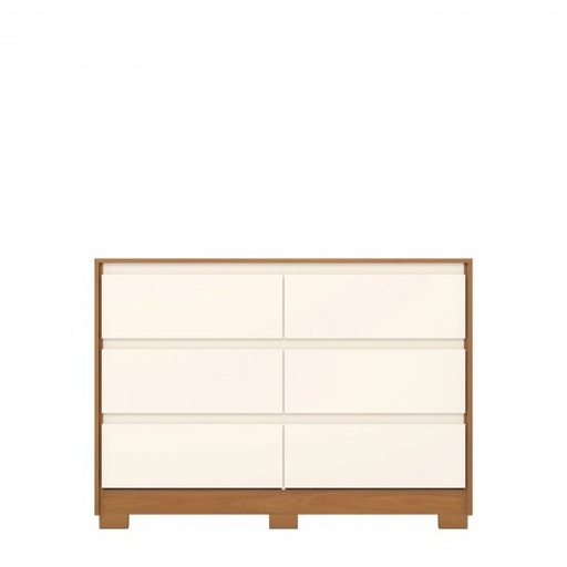 [14142029] COMODA HENN RAVENNA D737-221 6 CAJONES CINAMOMO/OFF WHITE 