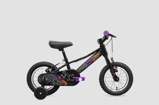 [23541494] BICICLETA SLP 5 PRO R12 GIRL 2026 NEGRO VIOLETA NARANJA 0018166
