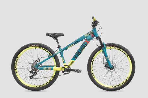 [23541505] BICICLETA VIKINGX JUMP TUFF 25 R26 7V VERDE NEGRO AMARILLO 0018858