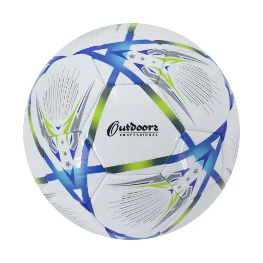 [34448651] PELOTA DE FUTBOL N5 OUTDOORS PROFESSIONAL FURY VERDE Y AZUL PVC 03361
