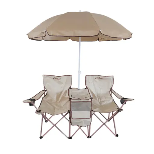 [16076008] SET DE 2 SILLAS CON COOLER Y SOMBRILLA TANDEM ARENA 