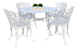 [04431008] JUEGO JARDIN BOSTON X 4 SILLONES BLANCO