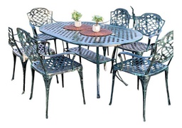 [04431010] JUEGO DE JARDIN CHATEAUX X 6 SILLONES VERDE OVAL