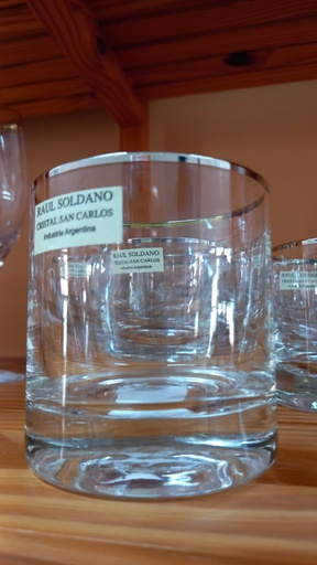 [11141012] VASO WHISKY  CRISTAL PLATINO X6