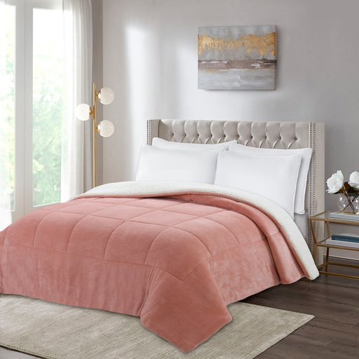[12141521] EDREDON FLANNEL LISO 220X240CM CORAL 86102