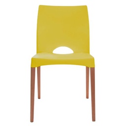 [14790003] SILLA CANNES MOSTAZA PATA MADERA 39/F903045