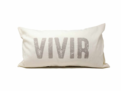 [12292009] FUNDA ALMOHADON 60X35 VIVIR NATURAL SIL44