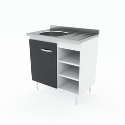 [14076086] BAJO MESADA DELOS IND NAC DL618 BLANCO FESNO NEGRO 1 PTA 3 EST 0.80