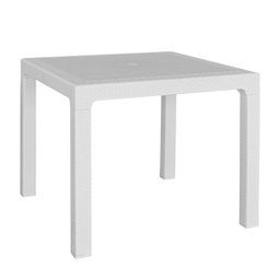 [14797180] MESA HARMONY CUADRADA BLANCA 90 CM SIMIL RATAN 16274