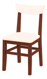 [14797805] SILLA INMACOL MEDITERRANEO CURVA TAPIZ CAOBA 140-2