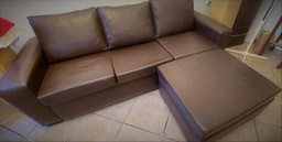 [13096116] SOFA ESQUINERO GEMA CUEROTEX C/BANQUETON