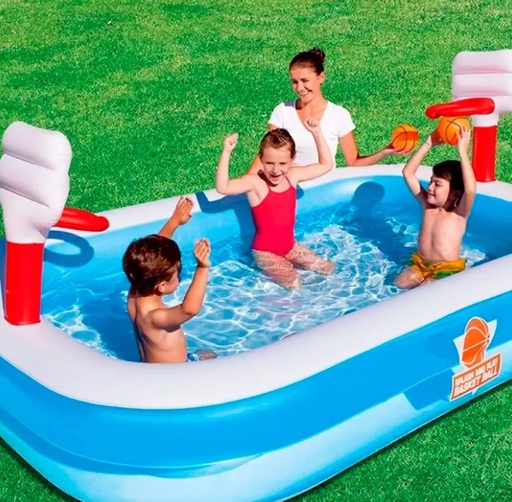 [34448061] INFLABLE PILETA BESTWAY PILETA JUEGA BALONCESTO 54122