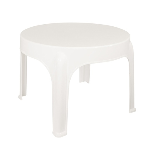 [14797262] MESA AUXILIAR LAURY QUALITY 62.5 DIAM X 47 ALT 14897 BLANCA REDONDA
