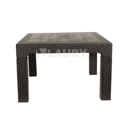 [14797873] MESA PLASTICA QUALITY RATAN ALEJITO 17294  NEGRA