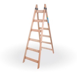 [17245049] ESCALERA DE MADERA FAMILIAR DOBLE N 6