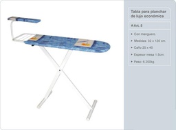 [17821006] TABLA DE PLANCHAR LUJO ECONOMICA COD 5