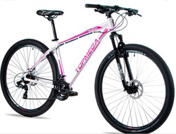 [23010075] BICICLETA TOP MEGA SUNSHINE MTB R 29 21V M F/DIS BLANCO/ROSA 100606