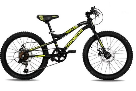 [23010085] BICICLETA TOP MEGA MTB SLIDER R20 7VEL. NEG/AMAR 100615
