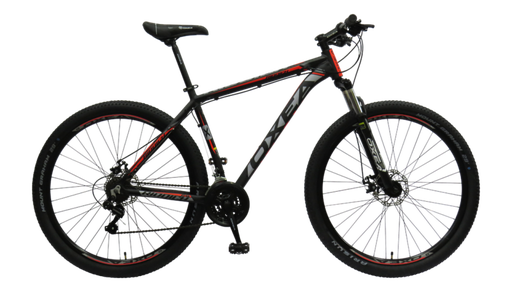 [23541199] BICICLETA OXEA HUNTER ROD29 GRIS PLOMO ROJA