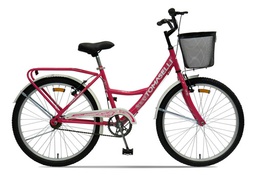 [23541218] BICICLETA TOMASELLI LADY ROD 24 C/ACCESORIOS LADY24 ROSA