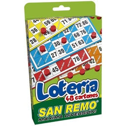 [34446090] JUEGO DE MESA SAN REMO LOTERIA 48 CART BOL PLAST 34482