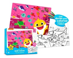 [34447068] PUZZLE MAGIC MAKERS BABY SHARK BBS100 GIGANTE PARA COLOREAR