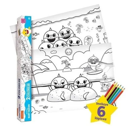 [34447075] JUEGO BABY SHARK 2 LAMINA PARA COLOREAR 174329