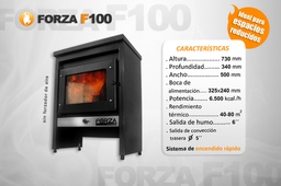 [53247100] ESTUFA A LEÑA FORZA F 100