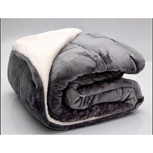 [12141550] ACOLCHADO CORDERITO LUXURY SOFT CONFORTER QUEEN 240X230 GRIS 919