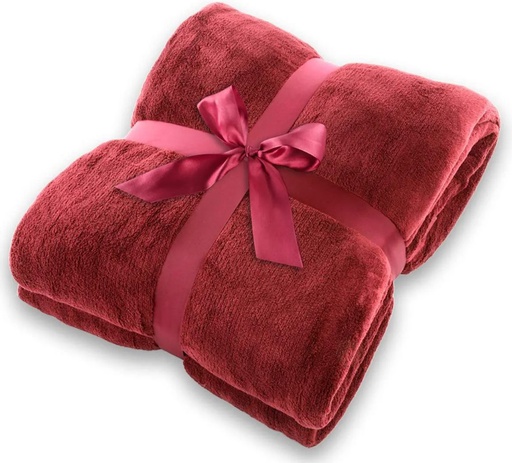 [12141556] ACOLCHADO LUXURY FLANNEL SOFT SHERPA TWIN 170X230 BORDO 886