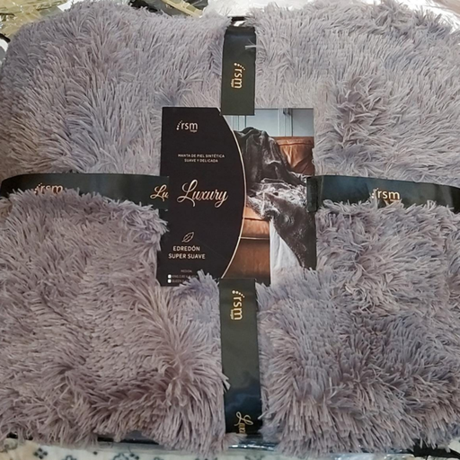 [12141571] ACOLCHADO LUXURY PV PLUSH TWIN 170X230 GRIS 1006