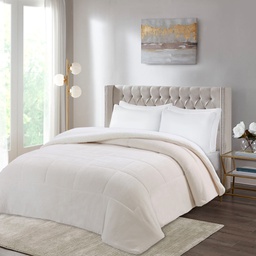 [12141576] EDREDON FLANNEL LISO 160X220CM BLANCO 86101