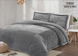 [12141591] EDREDON PREMIUM PATCHWORK 260X280CM GRIS 86805