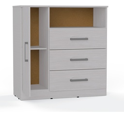 [14142197] COMODA ORLANDI 3 CAJONES 1 PUERTA JACARANDA 76