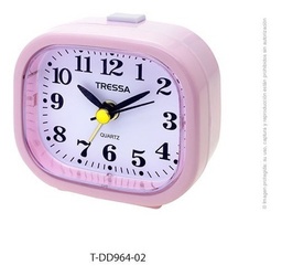 [32751012] RELOJ DESPERTADOR TRESSA T-DD964 ROSA 6.5