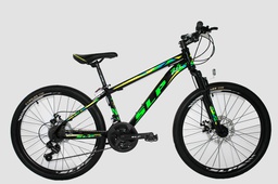 [23541031] BICICLETA SLP MTB 5 PRO R24 T13 NEGRO VERDE AMARILLO 15634