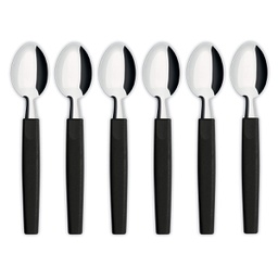 [11153197] SET X6 CUCHARITAS SIMONAGGIO 9811/6 MANGO PLASTICO NEGRO