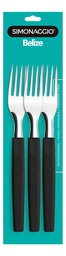 [11153214] SET X3 TENEDORES SIMONAGGIO 982/3N MANGO NEGRO
