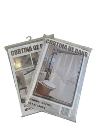 [12142005] CORTINA BAÑO BORDADA 180X180CM