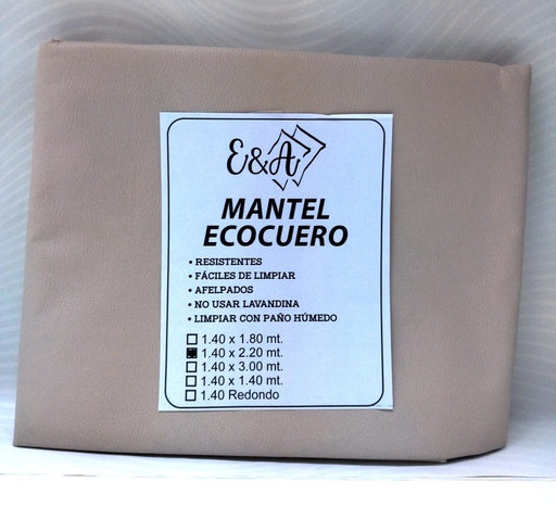 [12512002] MANTEL  ECOCUERO 220 X 140 MT