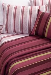 [12781028] SABANA TRISET ALCOYANA STRIPIN BORDO 2-1/2 PLAZAS 413321