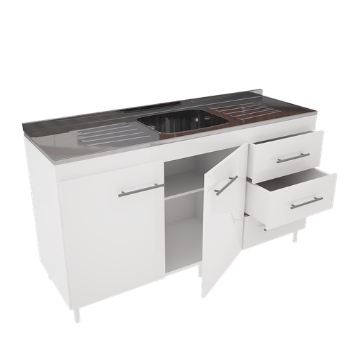 [14077014] BAJO MESADA ORLANDI C.O. 1,40 C/ESTANTE BLANCO COD 3014