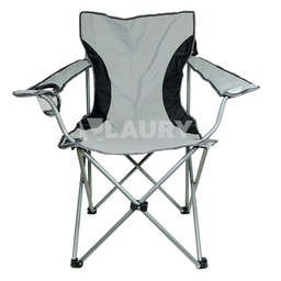 [14798021] SILLON DIRECTOR GRIS PLEGABLE CON BOLSO 18834