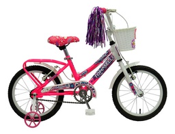 [23541053] BICICLETA TOMASELLI LADY14 CON ACCESORIOS ROD 14 FUCSIA