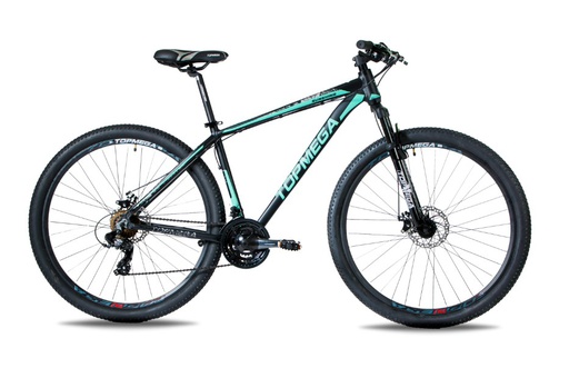 [23541088] BICICLETA TOPMEGA SUNSHINE R29 21V NEGRO/CELESTE "M"