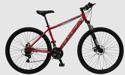 [23541104] BICICLETA OXEA HUNTER ROD29 ROJO BLANCO PLOMO