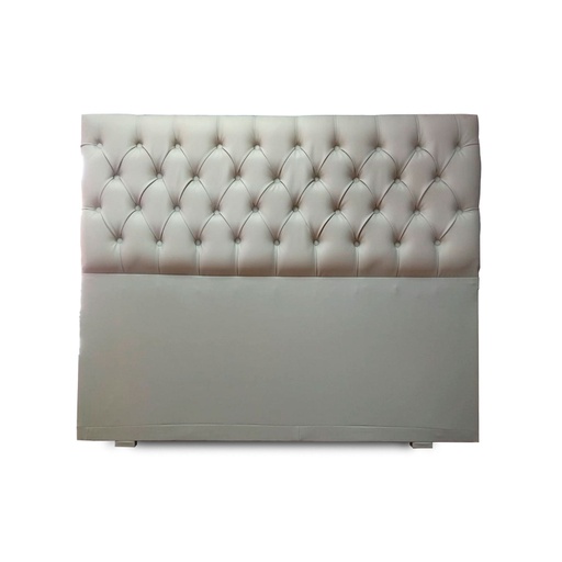 [14686013] RESPALDO P/SOMMIER MADERO CAPITONE TALAMPAYA TIZA 1,50 MTS